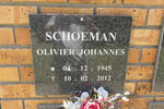 SCHOEMAN Olivier Johannes 1945-2012