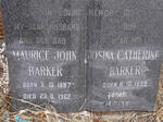 BARKER Maurice John 1897-1962 & Josina Catherine 1899-1991