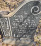 LOTRIET Francois 1896-1974 & Aletta Maria 1901-1961