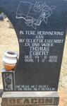 DEACON Thomas Egbert 1939-1973