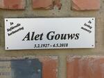 GOUWS Alet 1927-2018