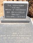 BEYLEVELD Ida nee COETSEE 1895-1970
