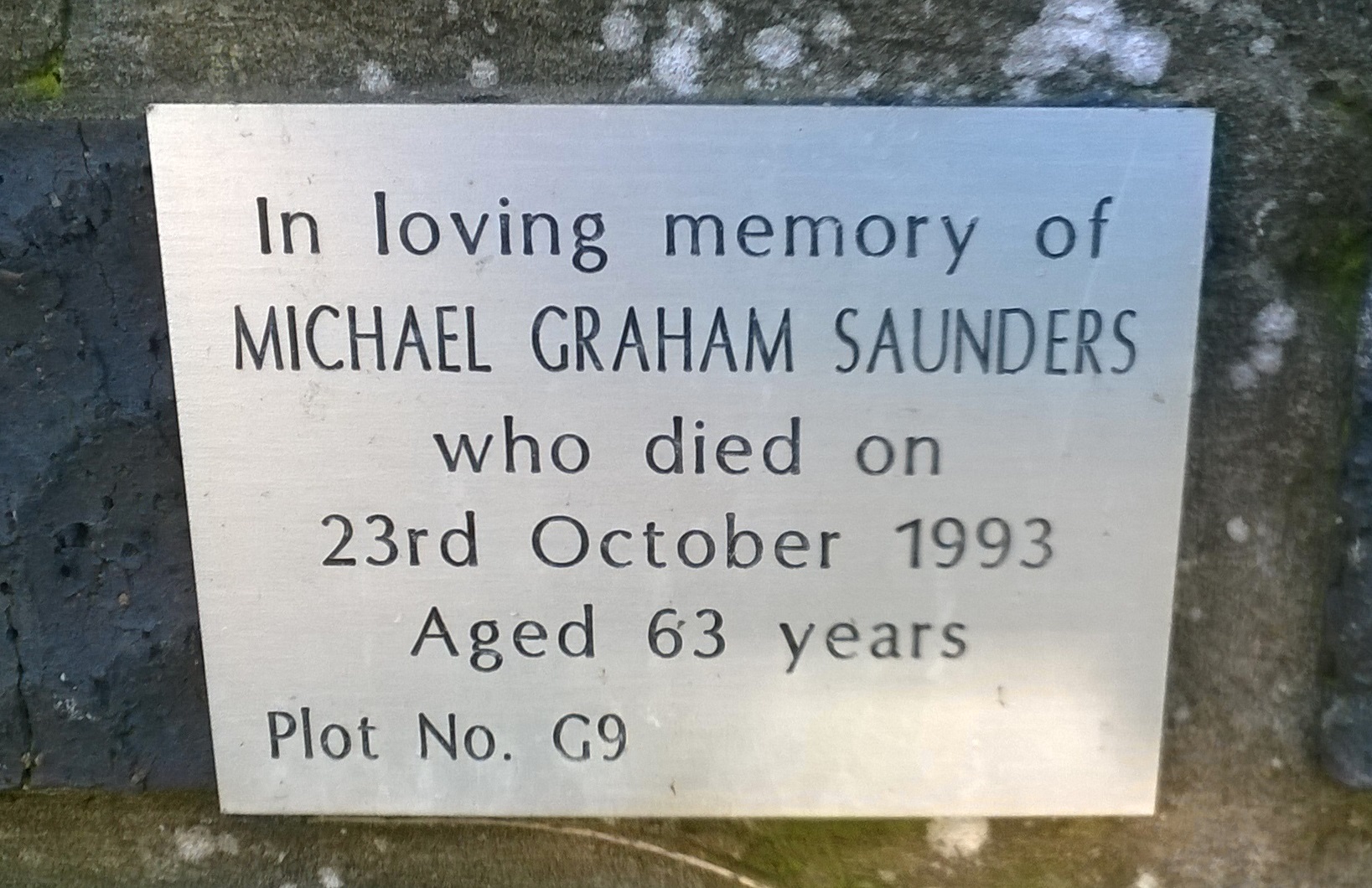 SAUNDERS Michael Graham -1993