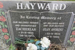 HAYWARD Zacherias 1925-2013 & Jean Avorine 1938-1999