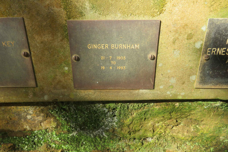 BURNHAM Ginger 1905-1993