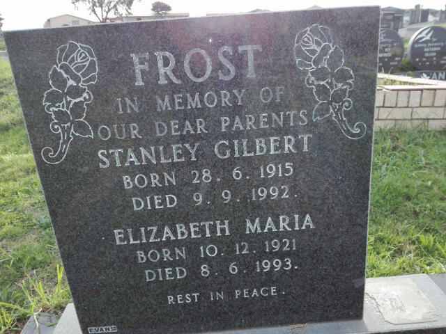 FROST Stanley Gilbert 1915-1992 & Elizabeth Maria 1921-1993