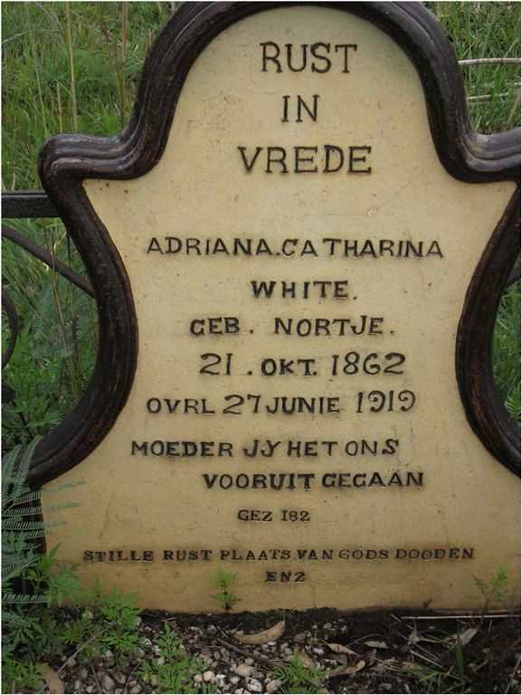 WHITE Adriana Catharina née NORTJE 1862-1919