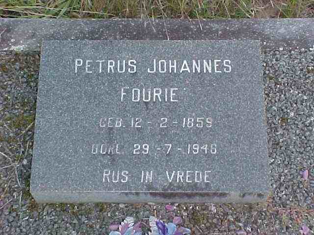 FOURIE Petrus Johannes 1859-1946