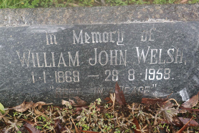 WELSH William John 1869-1958