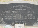 RABIE Jacob 1863-1953 & Martha Maria Magdalena 1868-1942