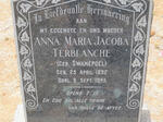 TERBLANCHE Anna Maria Jacoba nee SWANEPOEL 1892-1945