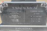 SWANEPOEL A.J. 1914-1969 & Maria Magdelena 1919-2015