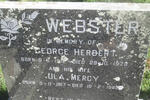 WEBSTER George Herbert 1912-1978 & Ula Mercy 1917-1989
