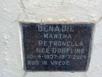 BENADIE Martha Petronella nee DORFLING 1937-2004