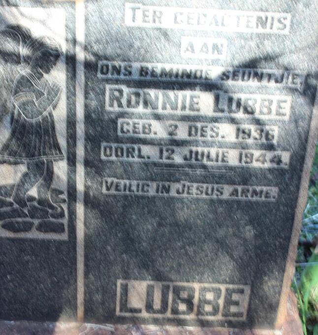 LUBBE Ronnie 1936-1944
