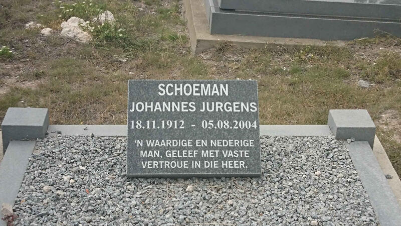 SCHOEMAN Johannes Jurgens 1912-2004
