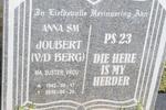 JOUBERT Anna S.M. nee V.D.BERG 1942-2010