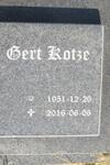 KOTZE Gert 1951-2016