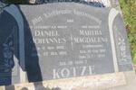 KOTZE Daniel Johannes 1882-1958 & Martha Magdalena LABUSCHAGNE 1888-1960