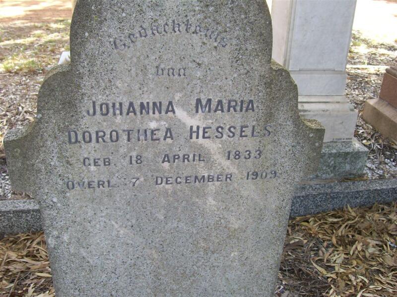 HESSELS Johanna Maria Dorothea 1833-1909