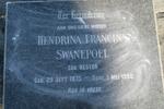 SWANEPOEL Hendrina Francina nee BESTER 1875-1950