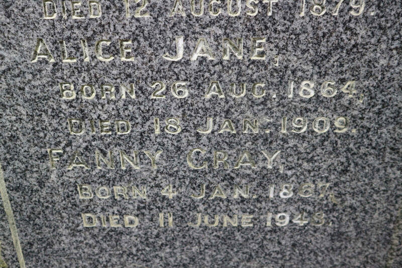 FORD Alice Jane 1864-1909 :: FORD Fanny Gray 1867-1948