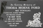 FORD Thora Morne nee TENNANT 1938-2015
