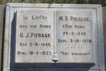 PIENAAR B.J. 1849-1927 & M.S. KUEN 1856-1936
