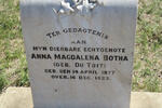 BOTHA Anna Magdalena nee DU TOIT 1877-1923
