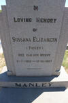MANLEY Sussana Elizabeth nee VAN DER MERWE 1912-1967