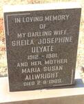 ULYATE Sheila Josephine 1912-1981 :: ALLWRIGHT Maria Susan -1963