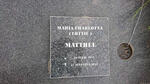 MATTHEE Maria Charlotta 1917-2013