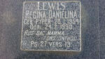 LEWIS Regina Danielina nee PYPER 1954-1990