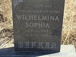 BEKKER Wilhelmina Sophia 1905-1979