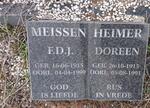 MEISSENHEIMER F.D.J. 1915-1999 & Doreen 1913-1991