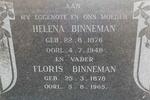 BINNEMAN Floris 1878-1965 & Helena 1876-1948