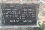 KOEGELENBERG Marthinus J. 1912-1964 & Wilhelmina Christina 1908-1987