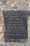 BOONZAAIER Jacobus Johannes Francious 1944-1959