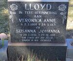 LLOYD Susanna Johanna 1936-1981 :: LLOYD Veronica Anne 1960-1971