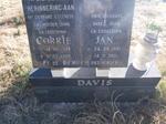 DAVIS Jan 1931-2001 & Corrie 1928-2000