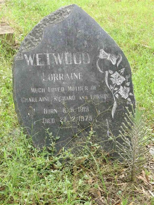 WETWOOD Lorraine 1919-1979