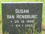 RENSBURG Susan, van 1886-1950