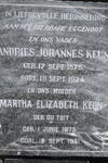 KEUN Andries Johannes 1875-1924 & Martha Elizabeth DU TOIT 1875-1951 :: KEUN Anna Margaretha Elizabeth 1918-2001