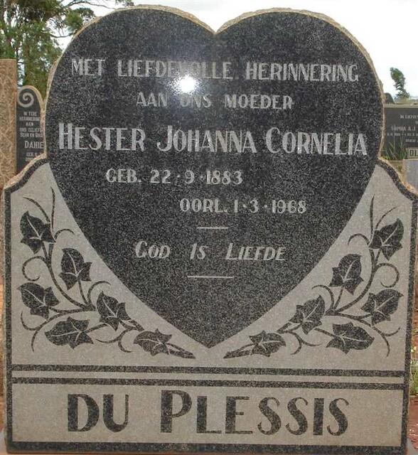 PLESSIS Hester Johanna Cornelia, du 1883-1968
