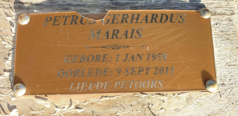 MARAIS Petrus Gerhardus 1958-2015