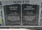 SCHUTTE Cornelis Petrus 1925-2004 & Maria Magrietha 1928-2014