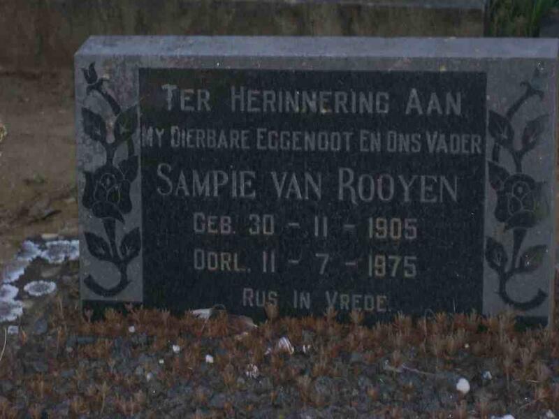 ROOYEN Sampie, van 1905-1975