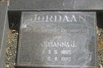 JORDAAN Johanna J. 1903-1983