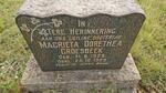 GROESBEEK Magrieta Dorethea 1929-1929