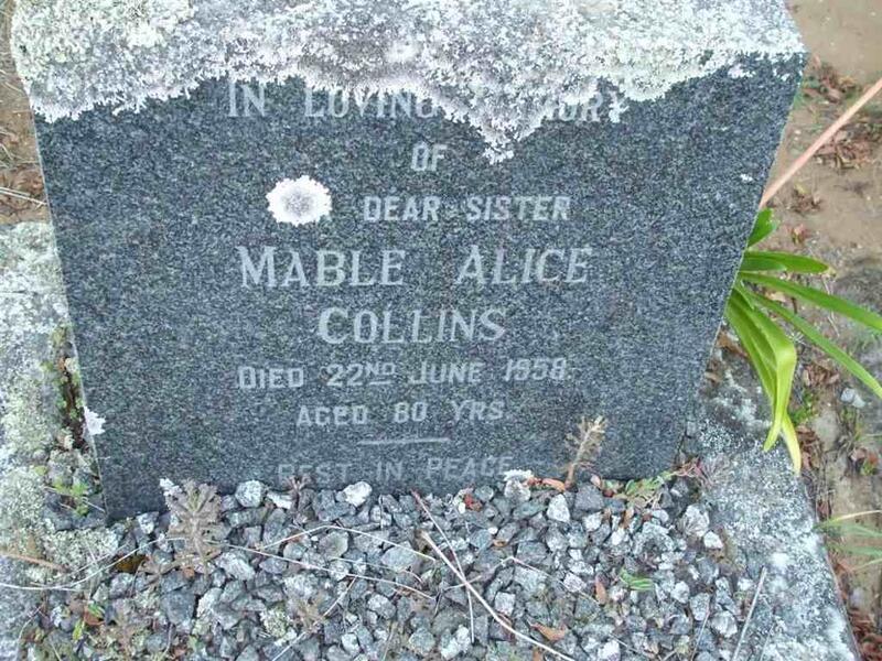COLLINS Mable Alice -1958
